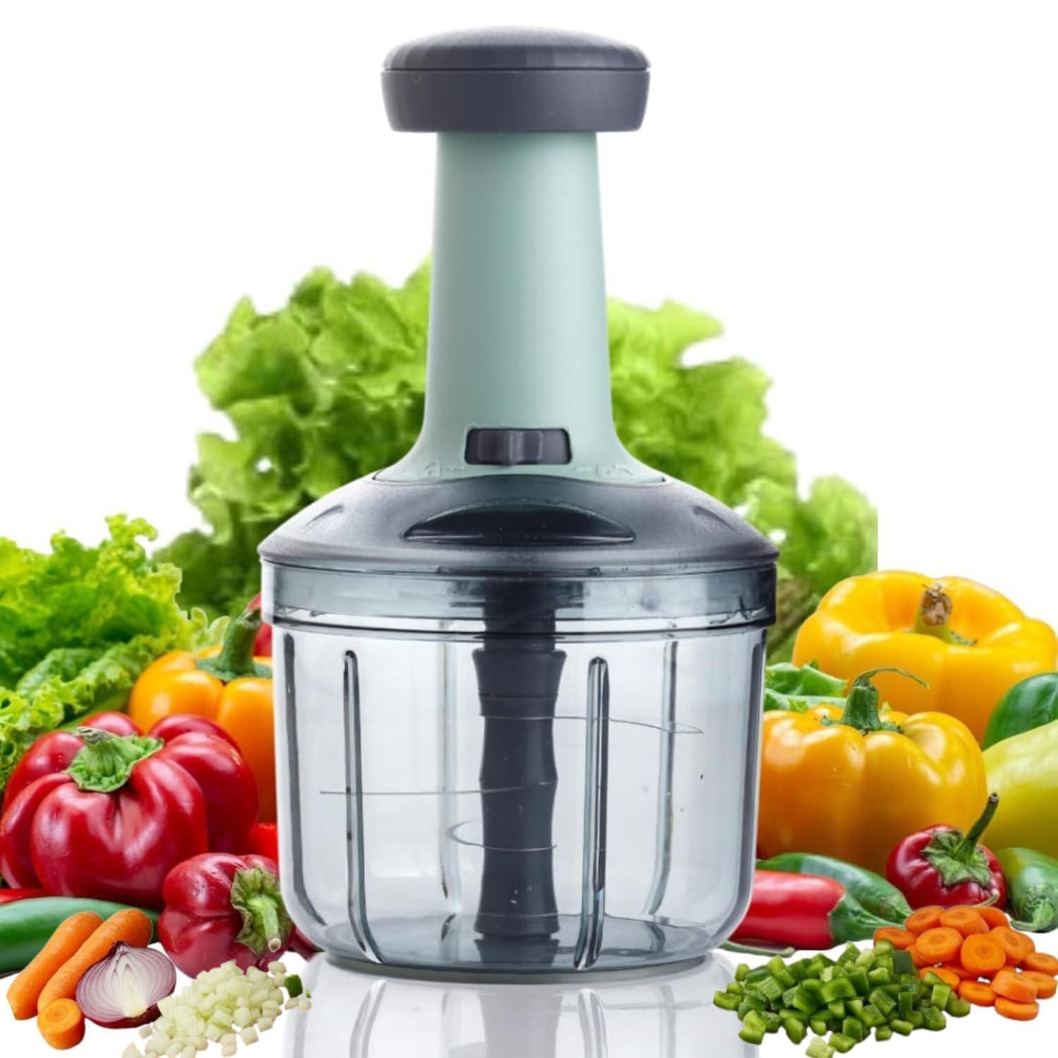 Xmart India Chopper for Kitchen Use, 900ml Push Chopper with 5 Blades