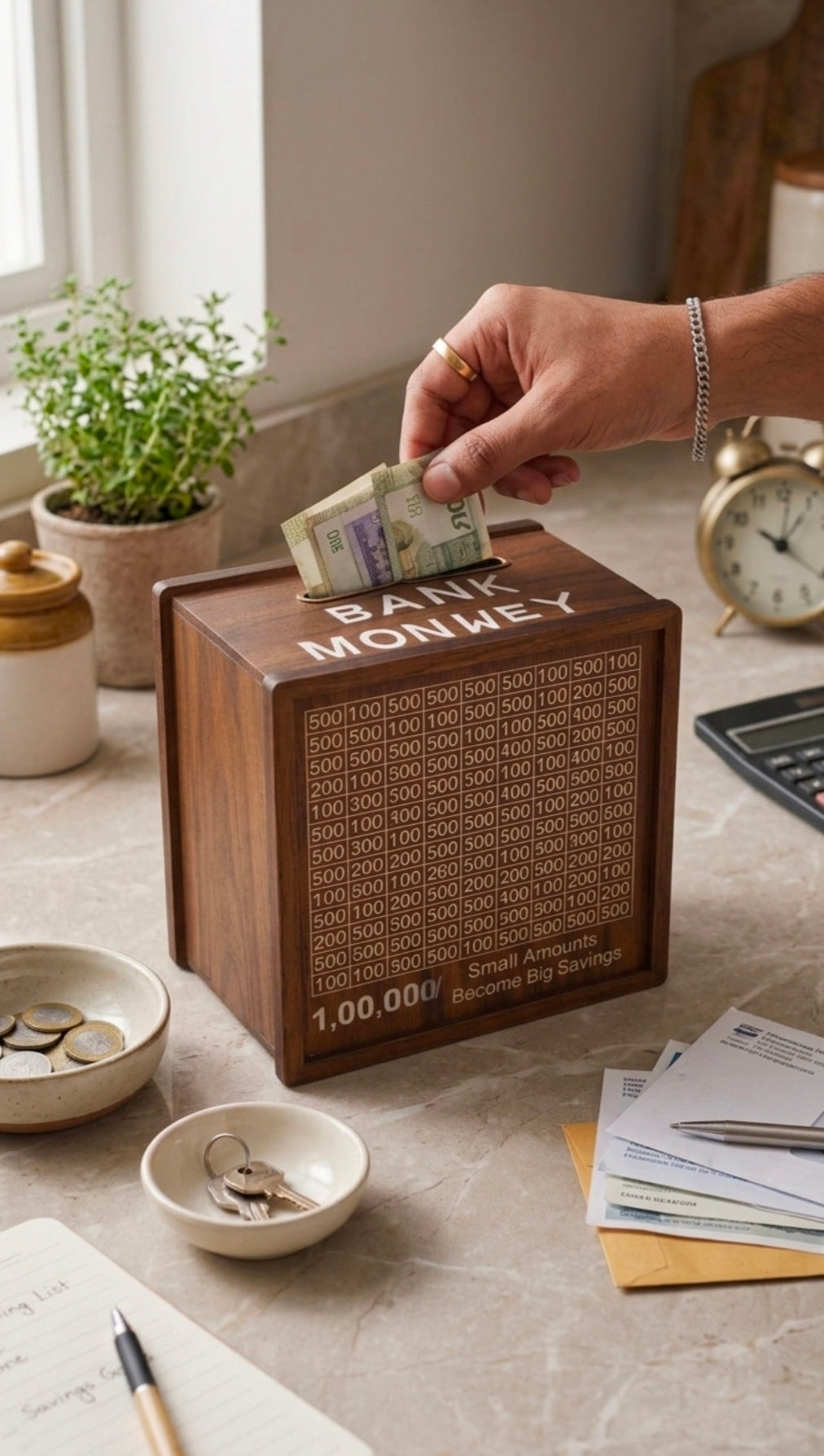 Savings Challenge Piggy Bank