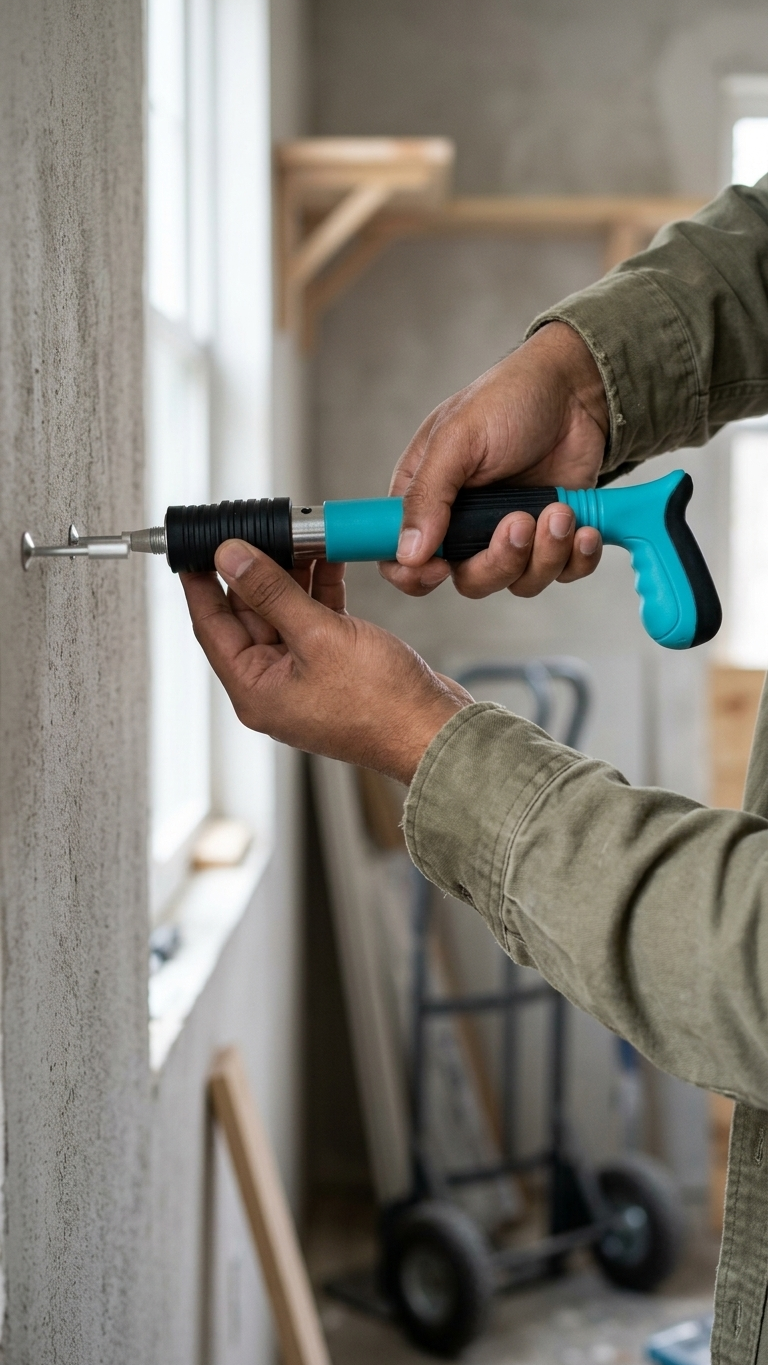 4 Speed Adjustable Manual Steel Concrete Nail Gun Tool