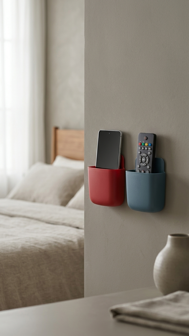 Wall mount mobile, remote holder